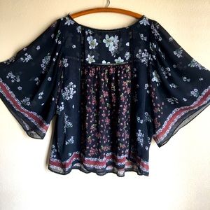 No Label Boho Sheer Blouse